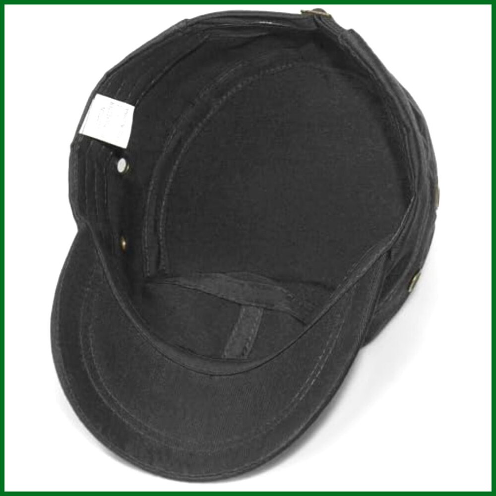 Polyester Flat Top Baseball Cap Adjustable Milita… - image 6